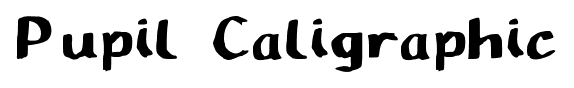 Pupil Caligraphic font